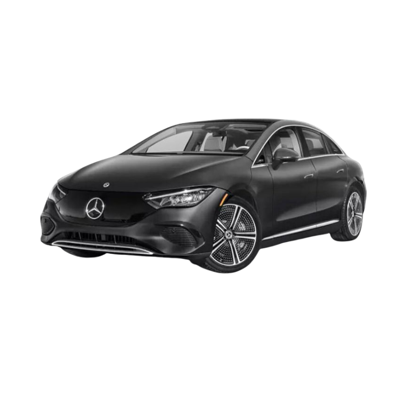 Black Mercedes EQS executive sedan